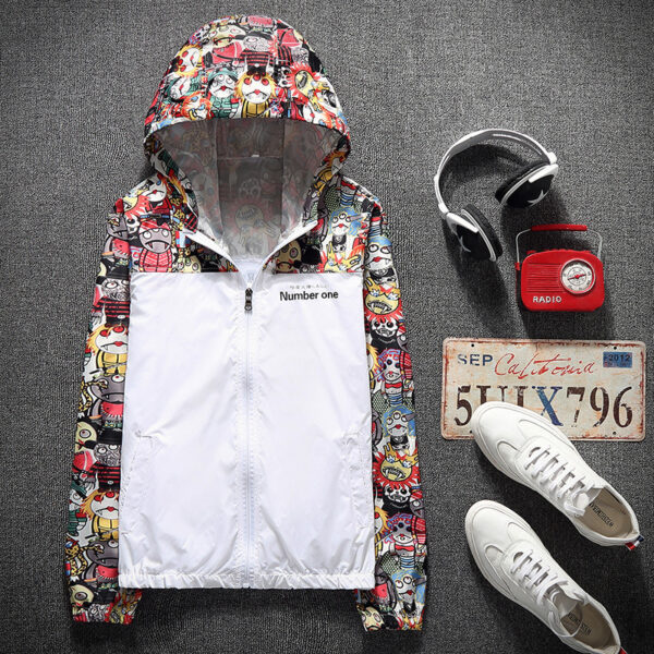 Camouflage Jacket Korean Style Splicing Coat - Image 2