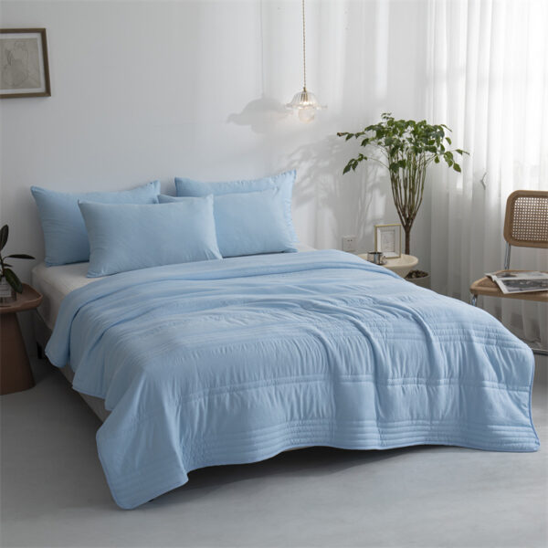 Cooling Blankets Pure Color Summer Quilt Plain Summer Cool Quilt Compressible Air-conditioning Quilt Quilt Blanket - Image 2