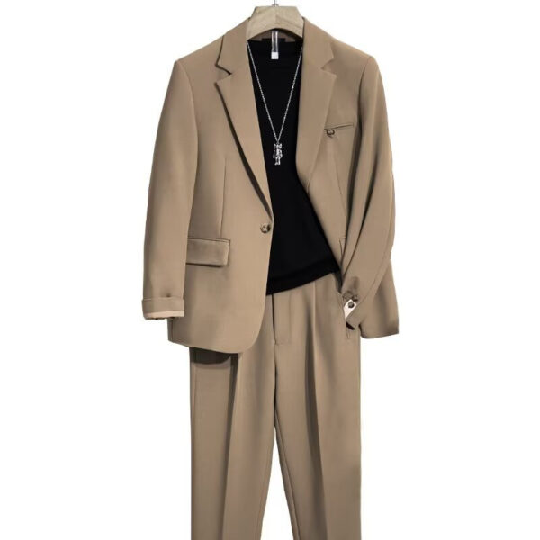 Casual Spring And Autumn Suit Suit Men's High Sense Lightly Mature Small Suit Jacket - Image 4