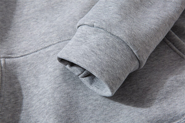 Fleece-lined Plain Letter Print Pocket Drawstring Print Hoodie - Image 4