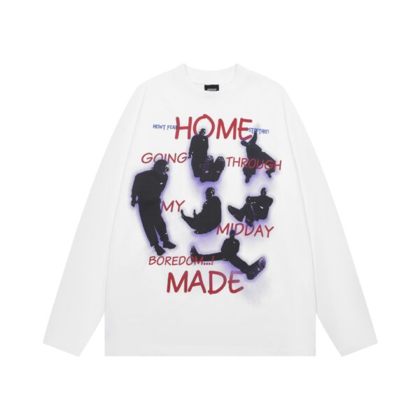 Men's American-style Printed Long-sleeved T-shirt - Image 3
