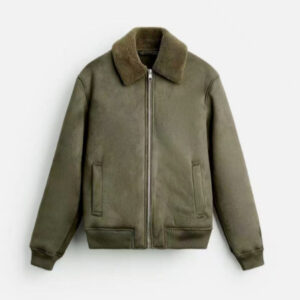 Autumn And Winter Men's American Retro Patchwork Suede Texture Effect Jacket Coat