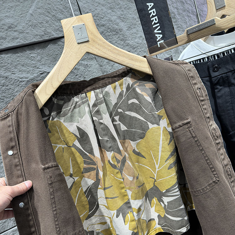 Washed Cotton Men's Workwear Loose Jacket Coat - Image 5