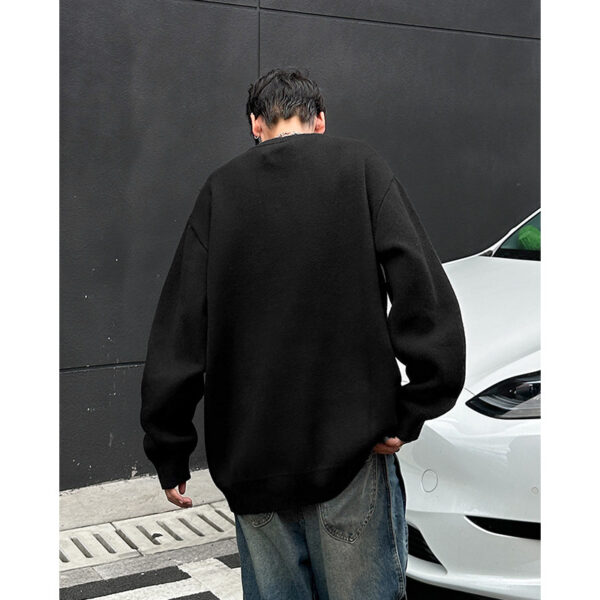 Autumn And Winter New American Retro Brocade Sweater Men's Loose Sweater - Image 2