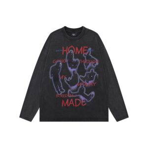 Men's American-style Printed Long-sleeved T-shirt