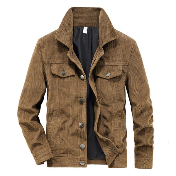 Vintage Corduroy Men's Spring And Autumn Thin Jacket - Image 7