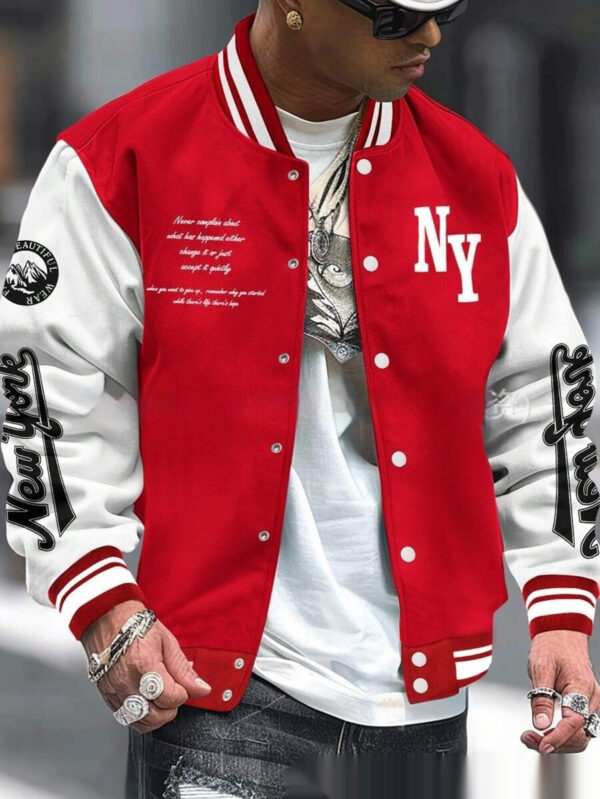 Baseball Uniform Jacket Coat Cardigan - Image 3