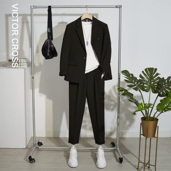 Casual Spring And Autumn Suit Suit Men's High Sense Lightly Mature Small Suit Jacket - Image 6